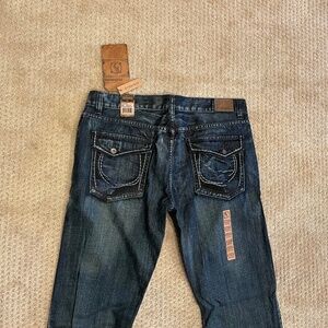NWT! VINTAGE! Y2K Flypaper jeans, mens 36x32 straight leg designer pockets